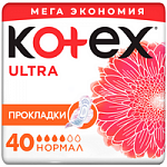 kotex Ultra Прокладки с поверхностью сеточка 40шт Нормал